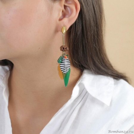 Серьги Nature Bijoux, Euphoria, перламутр, рудракша, авантюрин, сердолик, NB24.1-12-79130 зеленый Серьги Nature Bijoux, Euphoria, перламутр, рудракша, авантюрин, сердолик, NB24.1-12-79130 зеленый