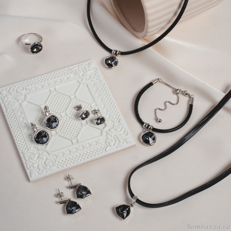 Серьги Fiore Luna, Silver Night