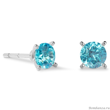 Серьги Coeur de Lion, Aqua-Silver, 0207/21-2017 Серьги Coeur de Lion, Aqua-Silver, 0207/21-2017