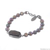Браслет Lanzerotti, Glicine, агат, гематит, друза, LZ-24.04-221 серый