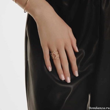 Кольцо Katerina Vassou, Ziggurat, разъемное, "геометрия", KV24.2-401425G золотистый