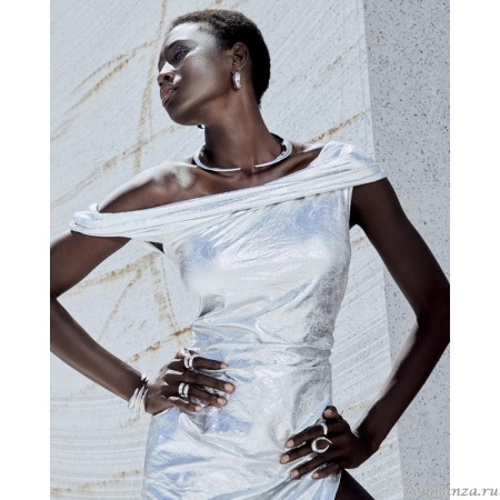 Серьги VIDDA, Infinity, полукольца, металл, VD24.2-02038 серебристый