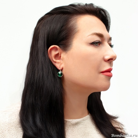 Серьги Fiore Luna, Emerald, A1903.18 G/S
