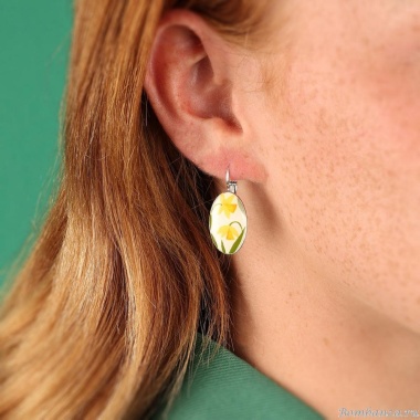 Серьги TARATATA, Jonquille, с узорами и цветной смолой, TT-W24-01703-10Y желтый