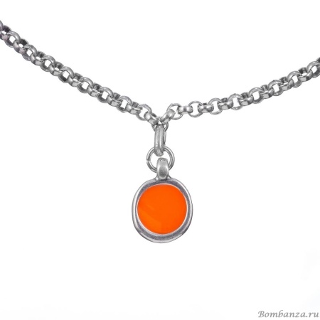 Колье Tra-la-ra, Fluor, с подвеской из смолы, TLR23-235P205 оранжевый