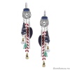 Серьги Taratata, Bengale, серебристые с цветной эмалью и кристаллами, кожа, TT-E19-08764-10M Серьги Taratata, Bengale, серебристые с цветной эмалью и кристаллами, кожа, TT-E19-08764-10M
