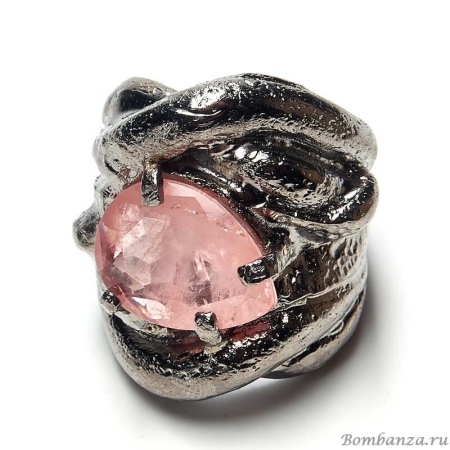 Кольцо Estrosia, с розовым кристаллом Морганит, ES-ANE18-05
