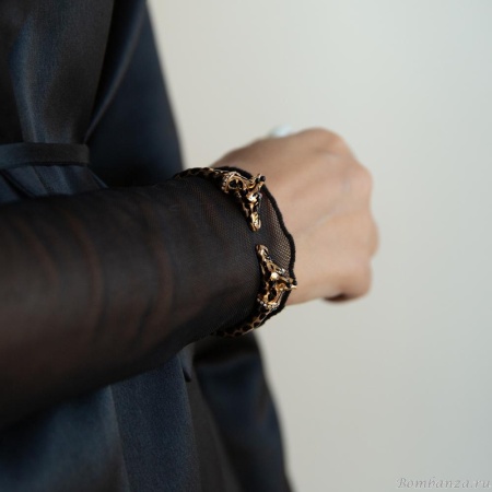 Браслет Polina Firenze, кафф, жираф с кристаллами и эмалью, PF25.2-BR4298 золотистый