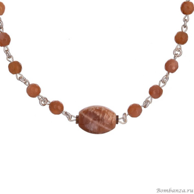 Колье Lanzerotti, Alba, с солнечником, LZ-24.02-061 бежевый