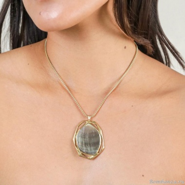 Колье Ori Tao, Reflet, с черным перламутром, OT25.2-15-31960 золотистый