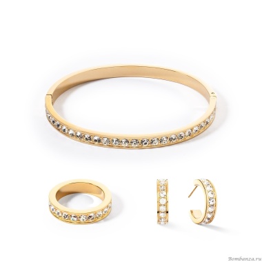 Пусеты Coeur de Lion, Crystal-Gold 0131/21-1816 Пусеты Coeur de Lion, Crystal-Gold 0131/21-1816