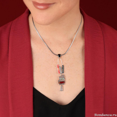 Колье TARATATA, Romans, с цветной смолой и золотой краской, TT-H25-01101-10M серебристый