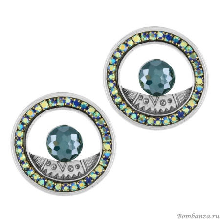 Серьги TARATATA, Lila, с кристаллом и стразами, TT-W22-13906-104 синий