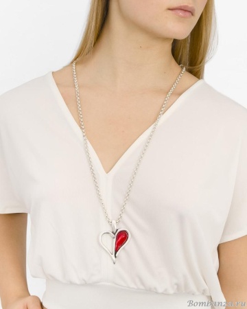 Колье Tra-la-ra, Pasion, с сердцем, TLR24-241P203 красный