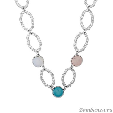 Комплект Possebon колье и серьги, Opaline-R.Agate-B.S.Quartz S7914.25.9.21 M/S