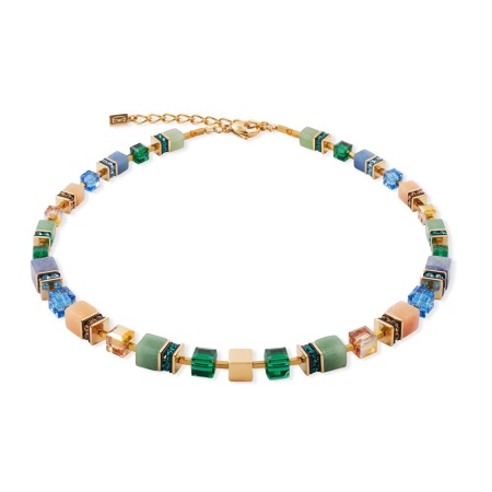 Колье Coeur de Lion, Green-Blue-Peach, 3039/10-0551