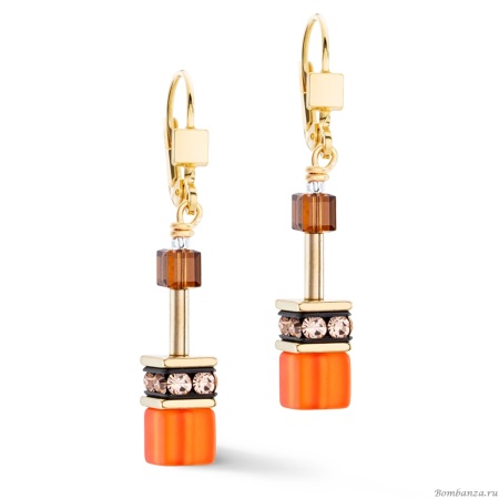 Серьги Coeur de Lion, Orange-Brown, 2838/20-0211. Германия