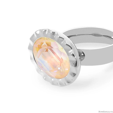 Кольцо Qudo, TIVOLA UNICA big (S/P) Ivory cream delite 58, 688314 Кольцо Qudo, TIVOLA UNICA big (S/P) Ivory cream delite 58, 688314