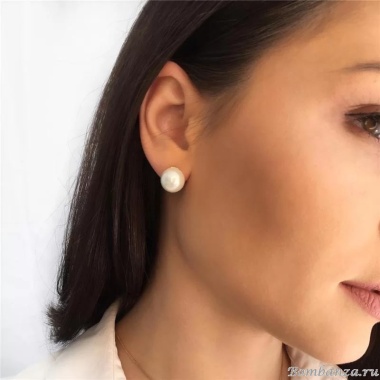 Пусеты Possebon, White Pearl