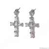 Серьги Moon Paris, Ringo Queen, с крестом и кристаллами, MRQ-24.05-022 хрустальный
