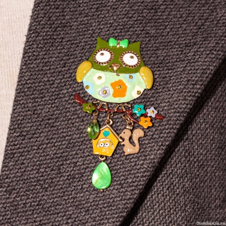 Брошь Shadore, Сова с домиком