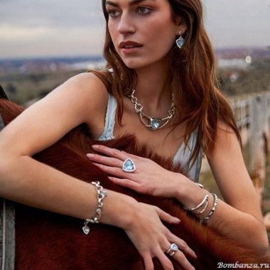 Колье VIDDA, Serenity, с кристаллом Swarovski, VD22-01415 аквамариновый