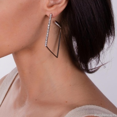 Серьги Moon Paris, Bohemia, с кристаллами, MB-23.04-006 серебристый Серьги Moon Paris, Bohemia, с кристаллами, MB-23.04-006 серебристый