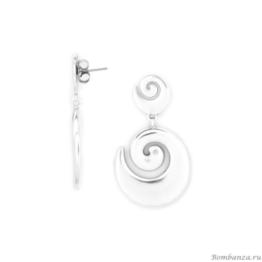 Серьги ORI TAO, Bagyo, тайфун, OT24.2-12-32022 серебристый