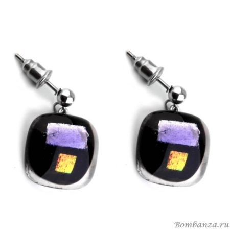 Серьги Rozetta, 165 sF BR черный фиолетовый