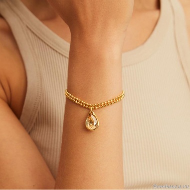 Браслет VIDDA, Drop, с кристаллом Swarovski, VD23.2-01743 янтарный Браслет VIDDA, Drop, с кристаллом Swarovski, VD23.2-01743 янтарный