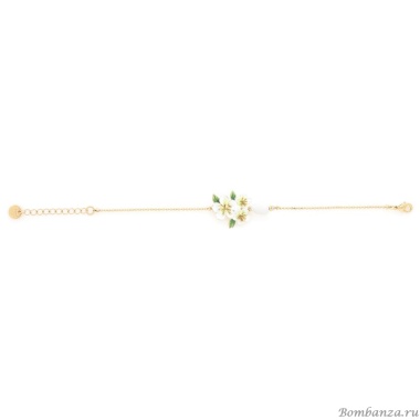 Браслет Franck Herval, Hana, с цветами, говлитом и цветной эмалью, FH25.1-13-72931 белый