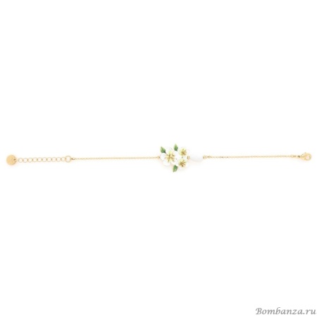 Браслет Franck Herval, Hana, с цветами, говлитом и цветной эмалью, FH25.1-13-72931 белый