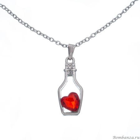 Колье Lanzerotti, Cuori, с кристаллами, LZ-24.02-158 красный