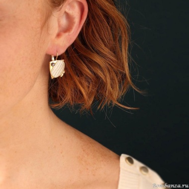 Серьги TARATATA, Sushi, с цветной смолой и стеклянными бусинами, TT-T25-06720-201 белый