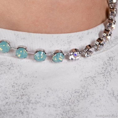 Колье Moon Paris, Ringo Queen, с кристаллами, MRQ-24.05-021 мятный