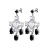 Серьги Dyrberg Kern, LEONORA SS CRYSTAL / BLACK, 430074