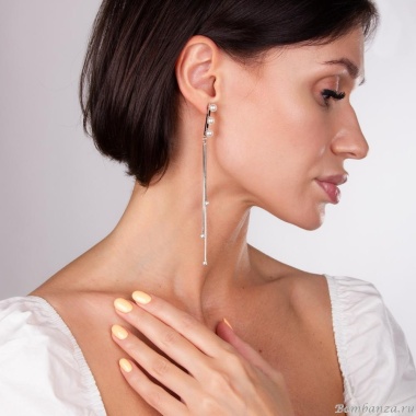 Серьги Moon Paris, Ringo, с жемчугом и кристаллами, MR-22.04-113 серебристый Серьги Moon Paris, Ringo, с жемчугом и кристаллами, MR-22.04-113 серебристый