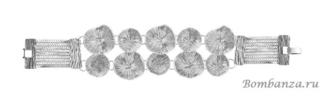 Браслет TARATATA, Lotus, серебристый, TT-E19-20340-10A 17,5 см