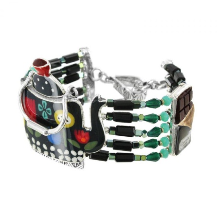 Браслет Taratata, Tea for two, стеклянные бусины