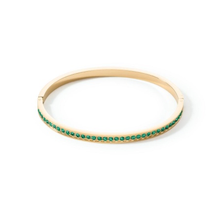 Браслет Coeur de Lion, Dark Green-Gold 19 см, 0127/37-0549