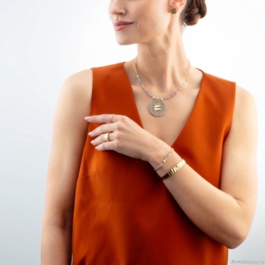 Колье Coeur de Lion, Beige-Gold, 2036/10-1016 Колье Coeur de Lion, Beige-Gold, 2036/10-1016