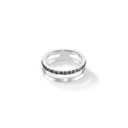 Кольцо Coeur de Lion, Black-Silver, 0136/40-1317 60