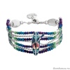 Браслет Taratata, Canoe, серебристый, со стеклянными бусинами и цветной эмалью, TT-E20-13322-10M