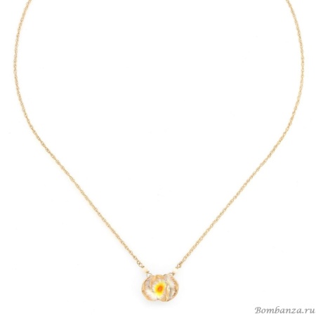 Колье Franck Herval, Betty, цветок, цветная эмаль, агат, FH25.2-15-64400 желтый