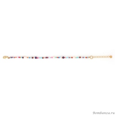 Браслет Franck Herval, Joy, жемчуг, бусины, бисер, кость, нефрит, FH25.2-13-73133 голубой