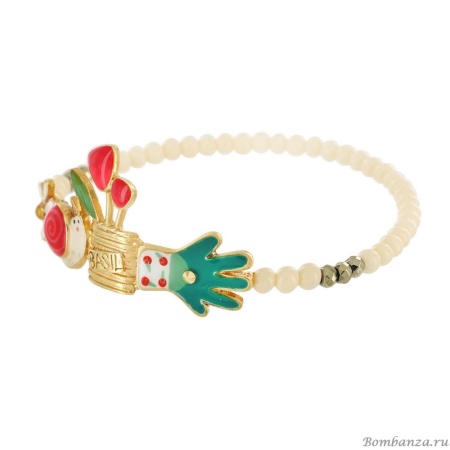 Браслет TARATATA, Basilic, стрейч, со стразами, бусинами и смолой, TT-T23-04304-20M золотистый Браслет TARATATA, Basilic, стрейч, со стразами, бусинами и смолой, TT-T23-04304-20M золотистый