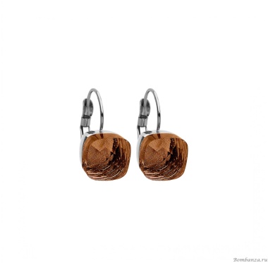 Серьги Qudo, Firenze smoked topaz 304138 BR/S Серьги Qudo, Firenze smoked topaz 304138 BR/S