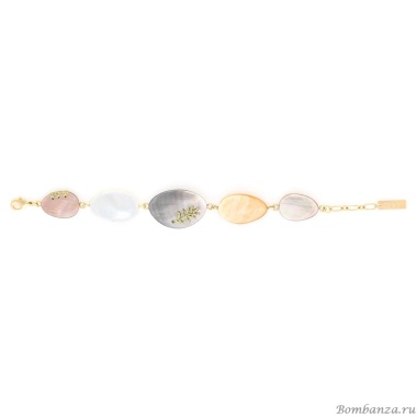 Браслет Nature Bijoux, Calliope, с перламутром и золотой нитью, NB25.1-13-44090 коричневый