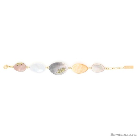 Браслет Nature Bijoux, Calliope, с перламутром и золотой нитью, NB25.1-13-44090 коричневый