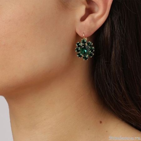 Серьги Dyrberg Kern, VALENTINA SG GREEN, 390073